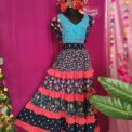 Falda y blusa bordado Jalapa de Diaz, talla G