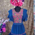 Vestido chifón bordado San Antonino Castilo Velasco, talla G