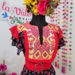 Vestido chifon bordado chenteño, talla G