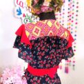 Vestido chifon bordado chenteño, talla G
