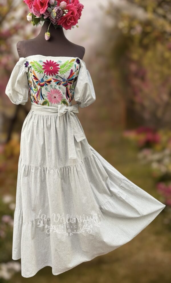 Vestido bordado Tenango, talla CH