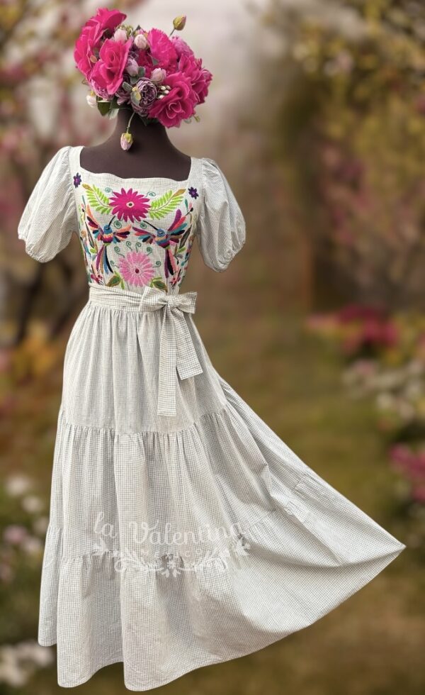 Vestido bordado Tenango, talla CH