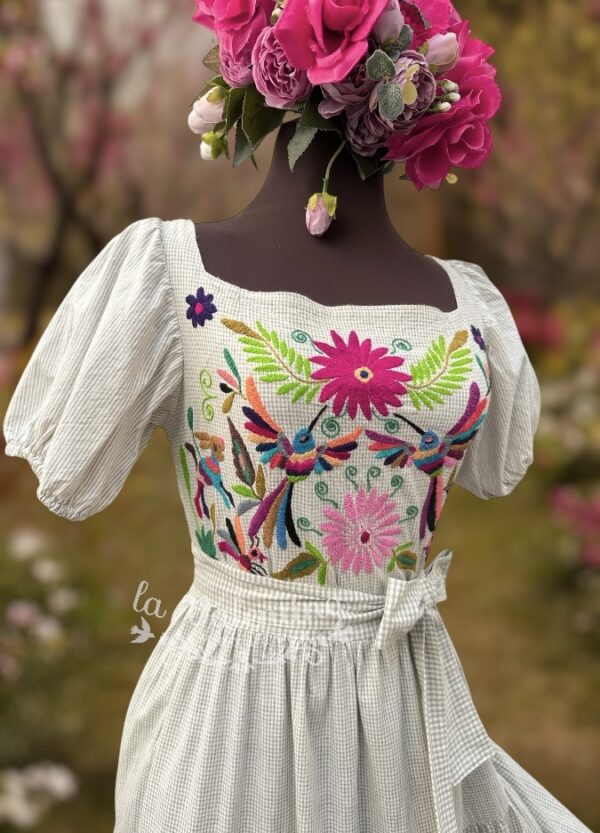Vestido bordado Tenango, talla CH