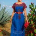 Vestido tradicional San Antonino  M/G rey/rojo